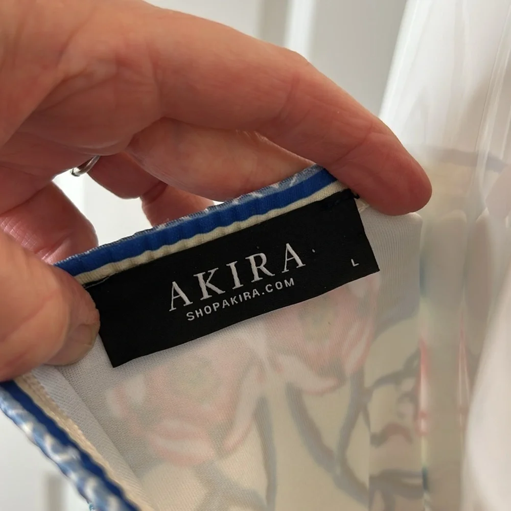 Akira bell sleeve floral dress size L - Picture 6 of 10